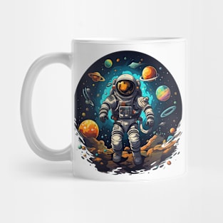 Colorful Astronaut in Space #4 Mug